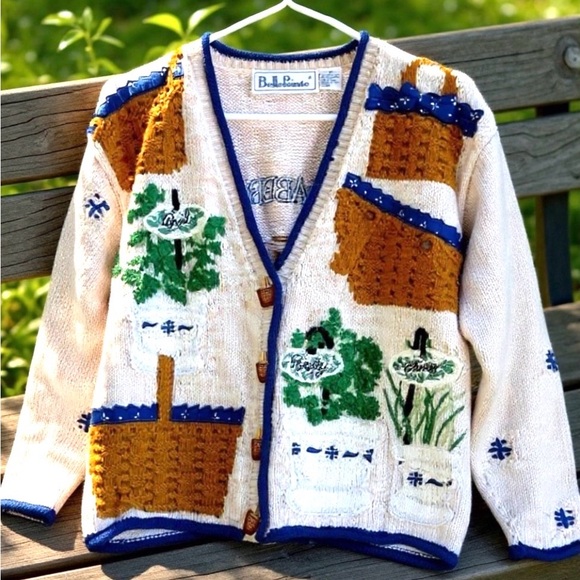 Bellepointe Sweaters - Vintage Bellepointe Garden "Longaberger" cardigan sweater XS